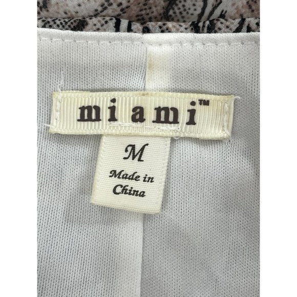 Miami Maxi Dress M Francesca’s Hi/Lo Ruffled Hemline Wrap Around Flutter Sleeves - Picture 13 of 15